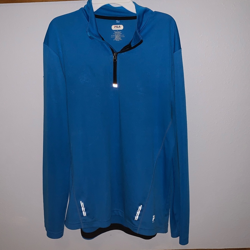 Blue Quarter-Zip Jacket